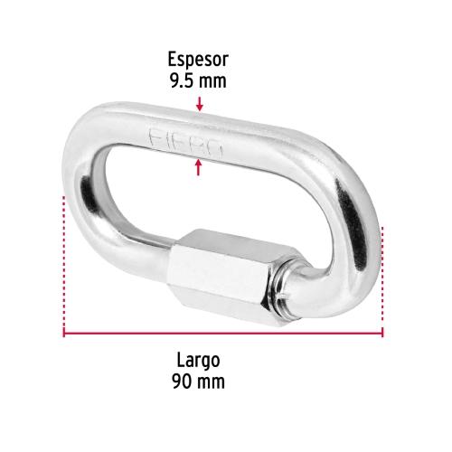 BANDOLA DE ACERO CON SEGURO 3/8 FIERO
