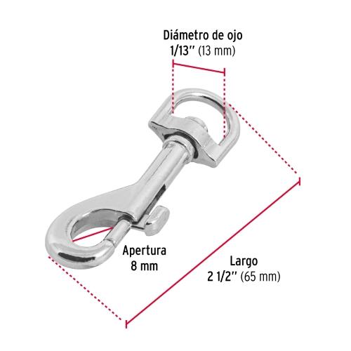 BANDOLA DE ZINC DIAM. 1/2 LARGO 21/2 FIERO