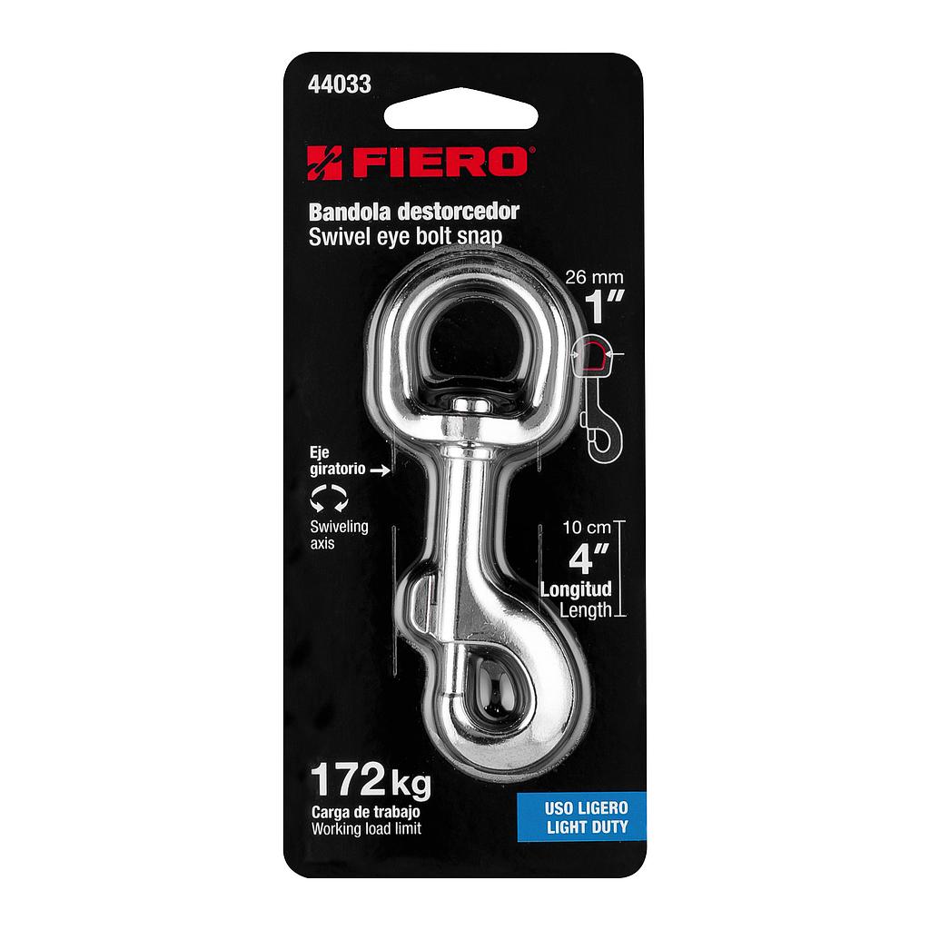 BANDOLA DE ZINC DE 1" GIRATORIA FIERO