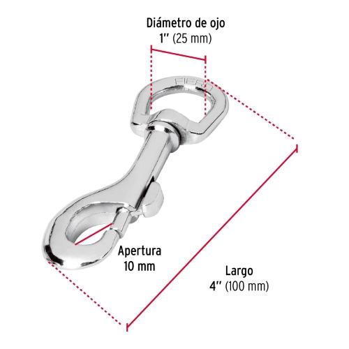 BANDOLA DE ZINC DIAM. 1 LARGO 4  FIERO