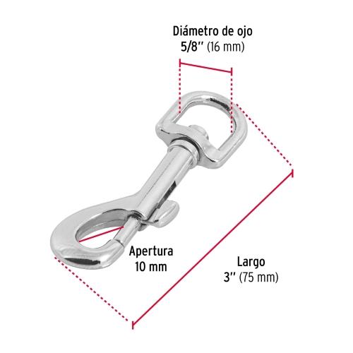 BANDOLA DE ZINC DIAM. 5/8 LARGO 3 FIERO