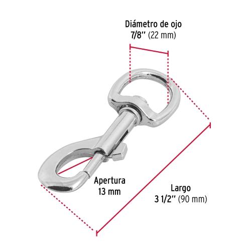BANDOLA DE ZINC DIAM. 7/8 LARGO 31/2 FIERO