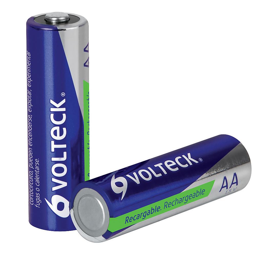 BLISTER CON 2 PILAS RECARGABLES AA LARGA DURACION  2500 MAH
