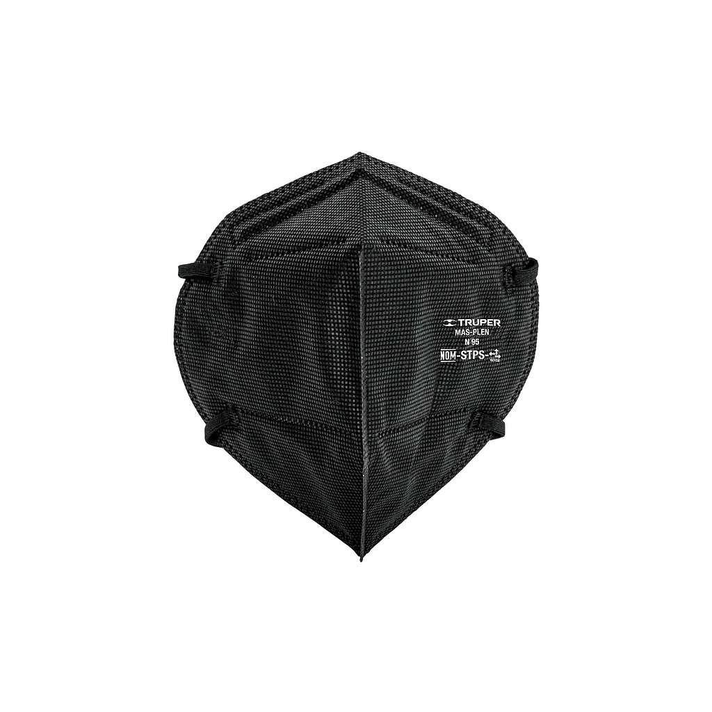 RESPIRADOR PLEGABLE N95 NEGRO PARA POLVOS Y PARTICULAS