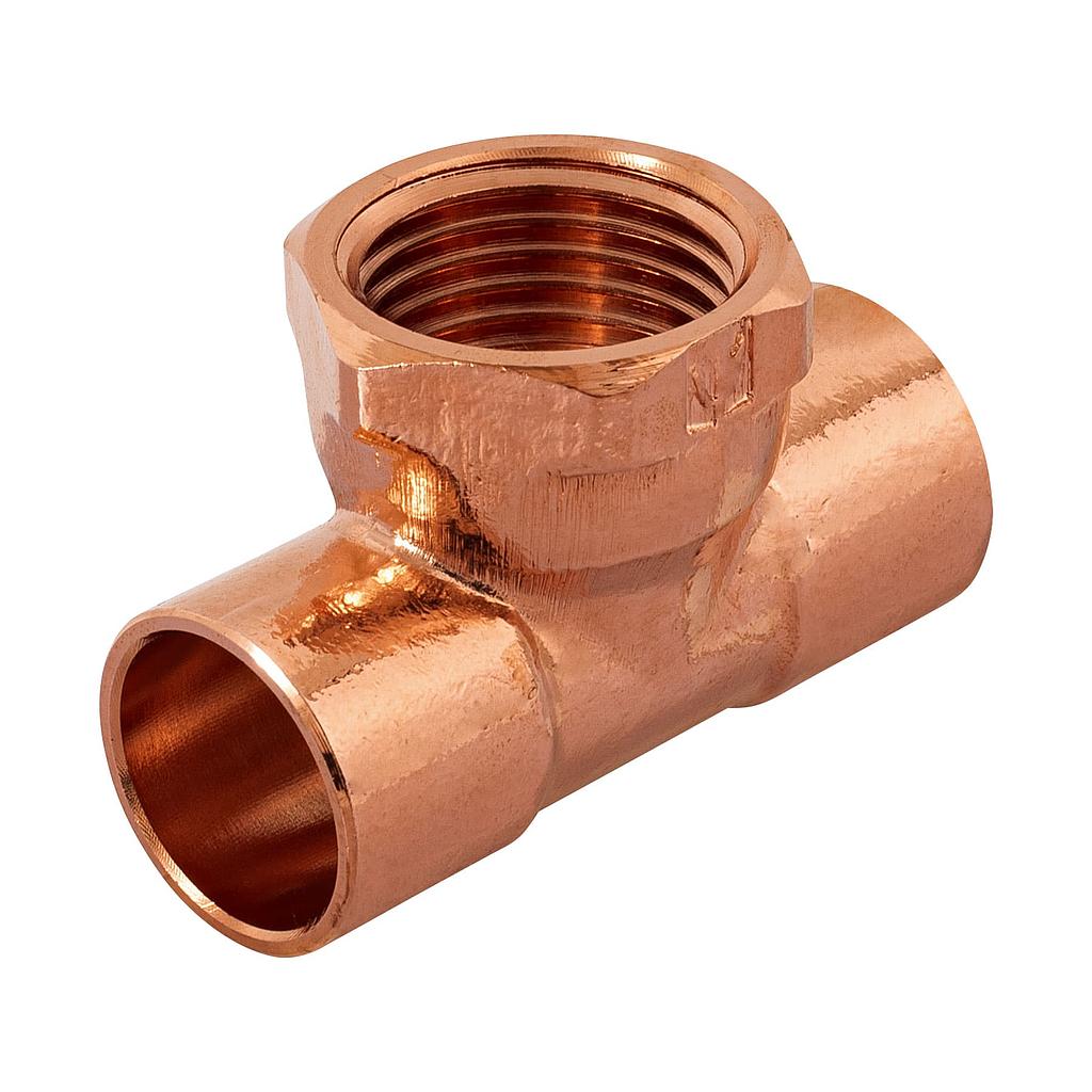 TEE DE COBRE ROSCA INTERIOR CENTRAL DE 1/2" FOSET
