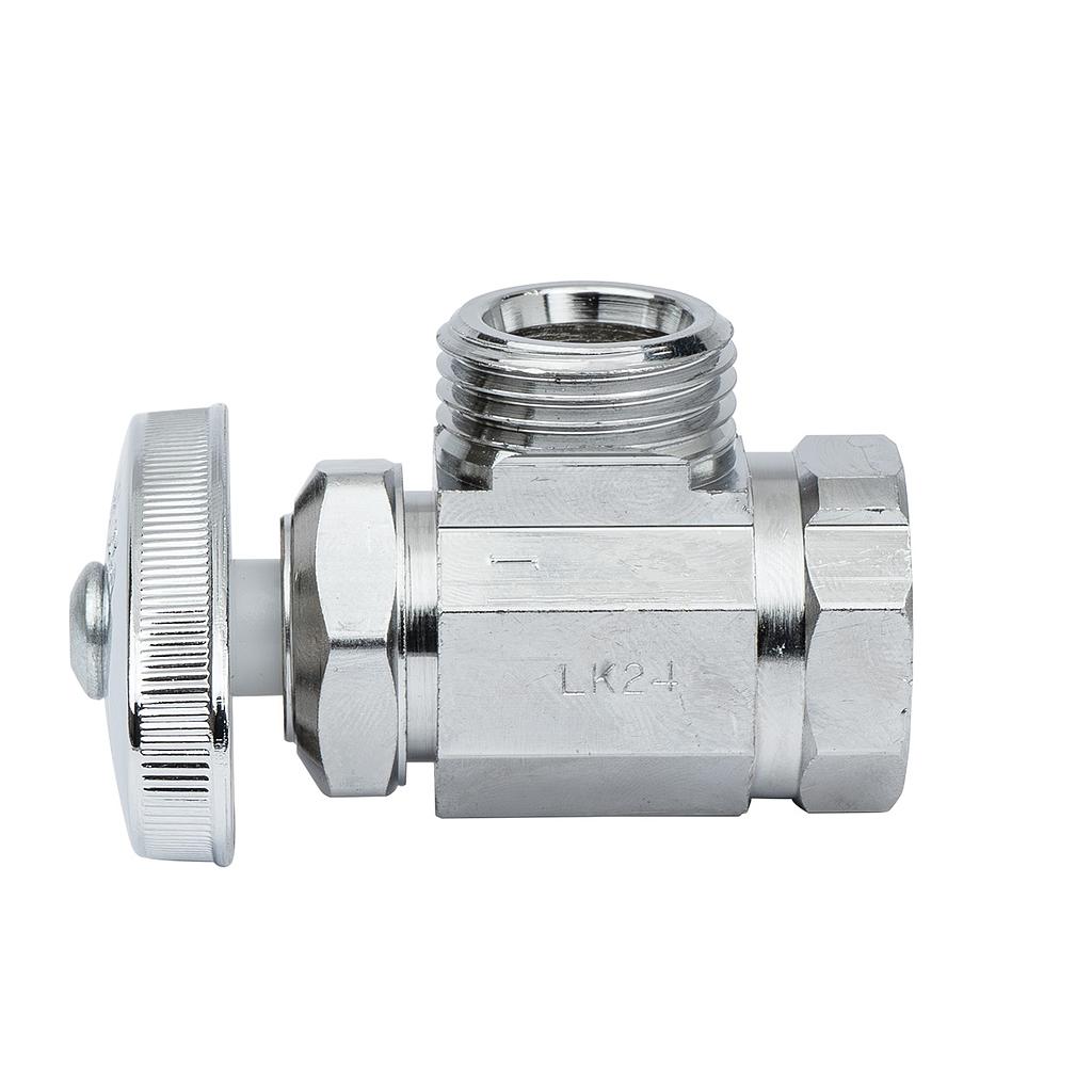 LLAVE ANGULAR TRADICIONAL DE CONTROL DE AGUA DE 1/2" ROSCA INTERNA X 1/2" ROSCA MACHO EN BOLSA COFLEX