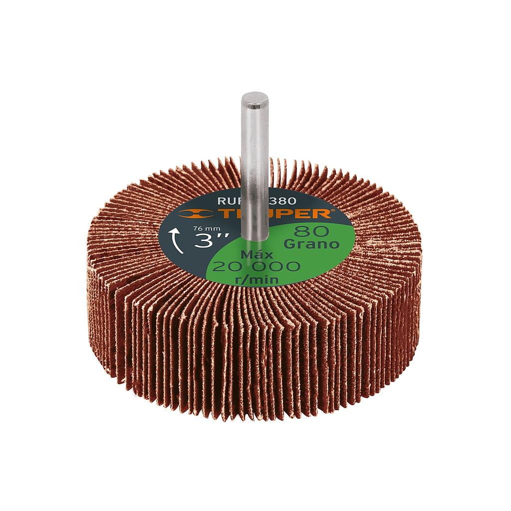 RUEDA FLAP DE 3" GRANO 80 TRUPER