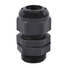 CONECTOR GLANDULA NYLON DE 3/4" DE PLASTICO NEGRO