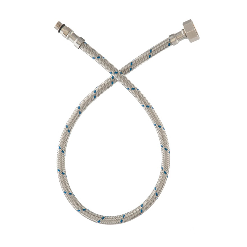 MANGUERA PVC TRAMADO ACERO INOXIDABLE DE 1/2" X 3/4" X 55 cm PARA MONOMANDO F-MALL-55 URREA