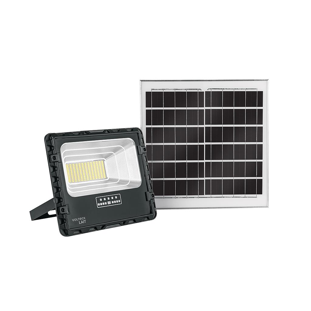 REFLECTOR LED 100W CON PANEL SOLAR, LUZ DE DIA, VOLTECK