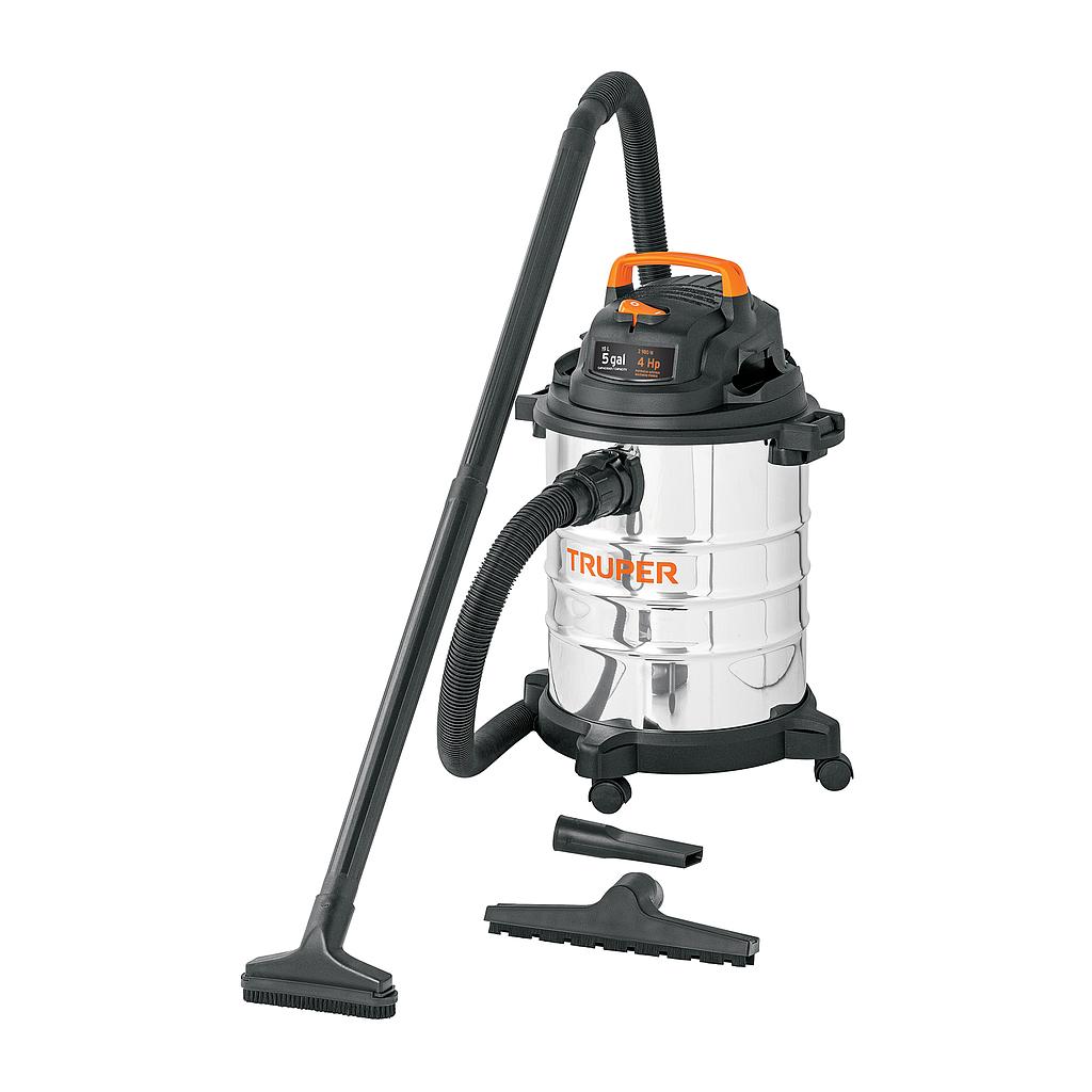 ASPIRADORA DE SOLIDOS Y LIQUIDOS 5 gal ACERO INOX TRUPER