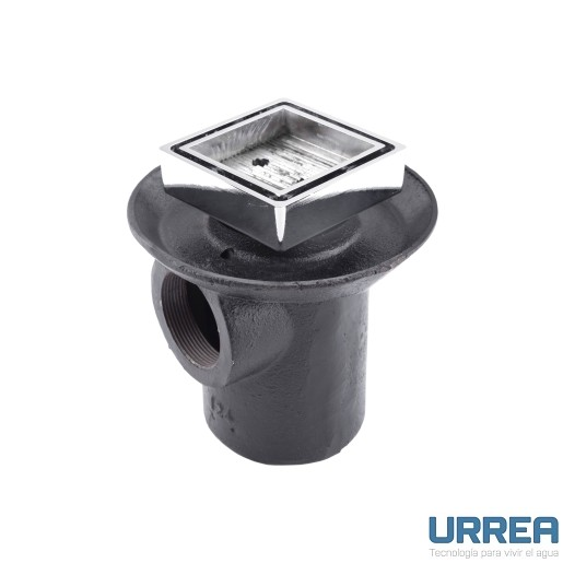 COLADERA PARA PISO 1 BOCA REJILLA CUADRADA E INSERTO CERAMICO F-124RCI URREA