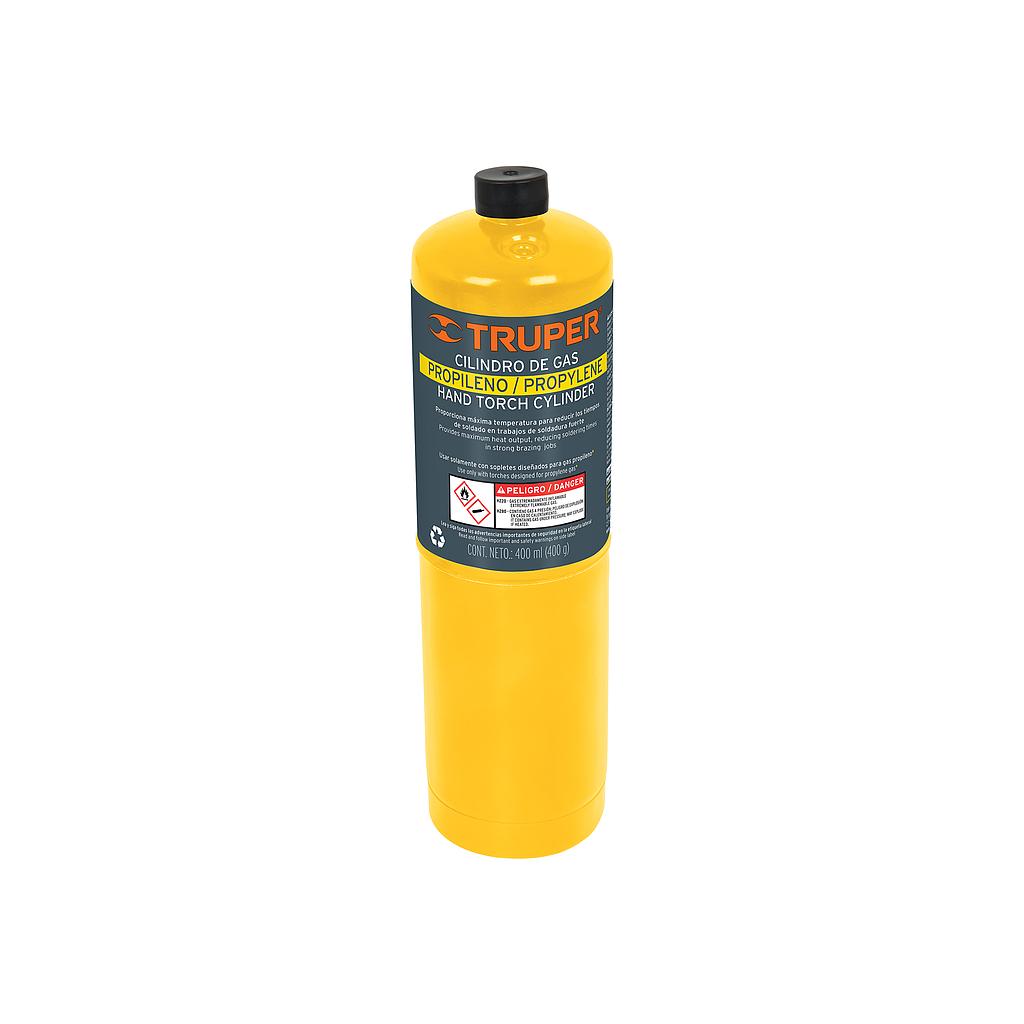 CILINDRO DE GAS PROPILENO DE 400 g AMARILLO TRUPER