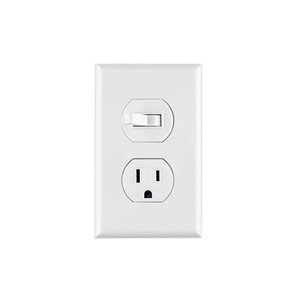 PLACA ARMADA DE INTERRUPTOR Y CONTACTO  LINEA STANDAR  BLANCO VOLTECK