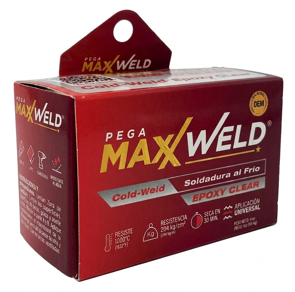 PEGAMENTO EPOXICO 57 g TRANSPARENTE MAXXWELD