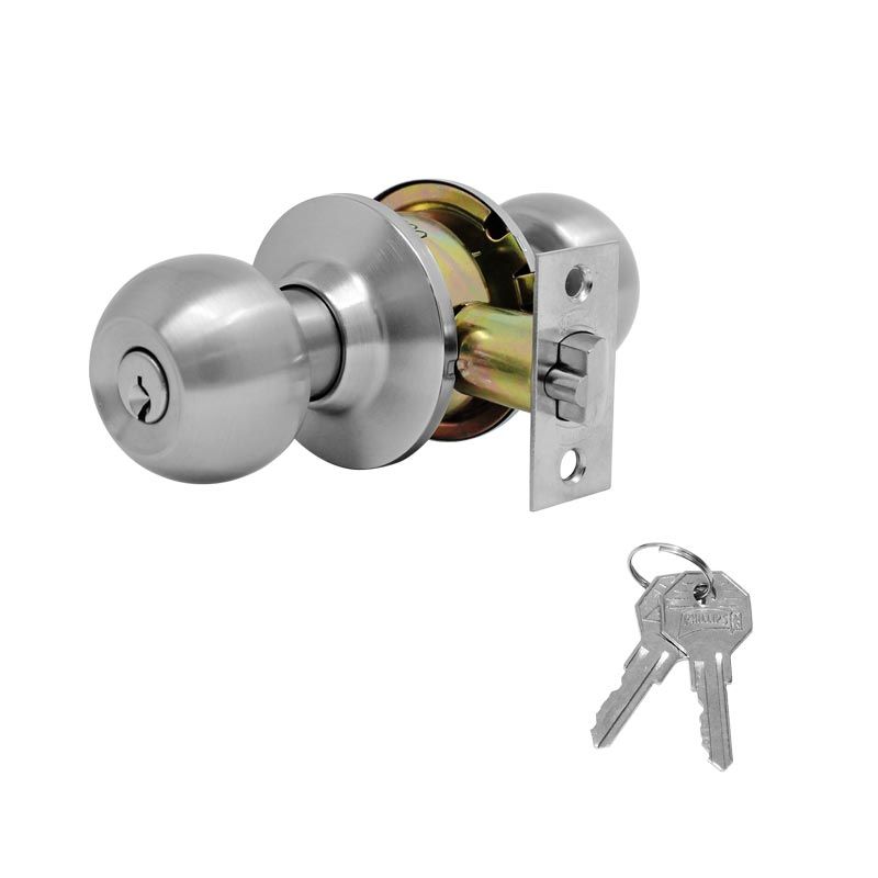 CERRADURA DE PERILLA BAÑO ACABADO ACERO INOX MX5610 CONSTRUCCION PHILLIPS