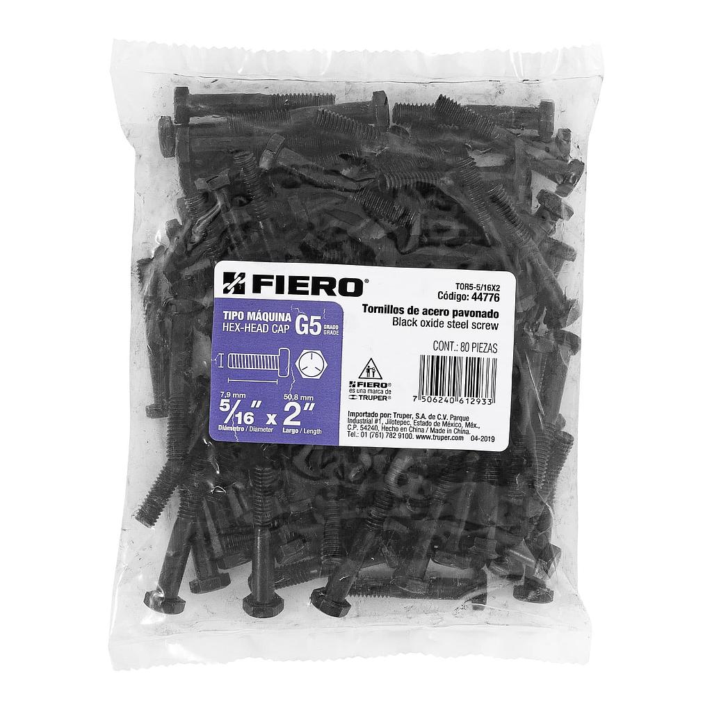 BOLSA DE 80 TORNILLOS 5/16" X 2" ACERO GRADO 5 FIERO