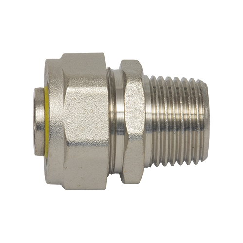 ADAPTADOR MACHO DE COMPRESION PARA TUBO PE-AL-PE DE 3/4" X 3/4" COFLEX