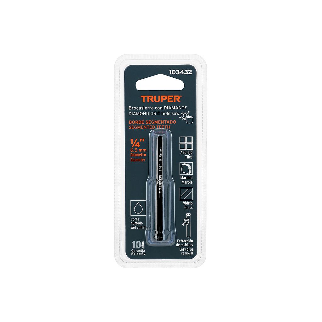 BROCA DIAMANTADA 1/4 6mm TRUPER