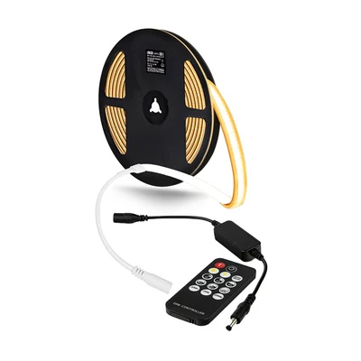 TIRA LED 10W DIMEABLE LUZ CALIDA DE 5 m IP65 LINEA COB
