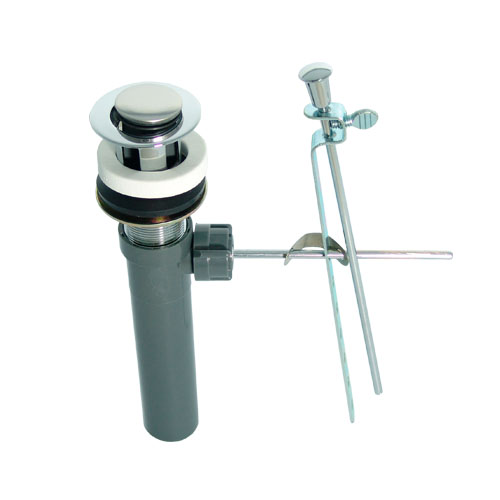 CONTRA DE POLIPROPILENO AUTOMATICA CON ANILLO DE ACERO INOXIDABLE PARA LAVABO CON REBOSADERO