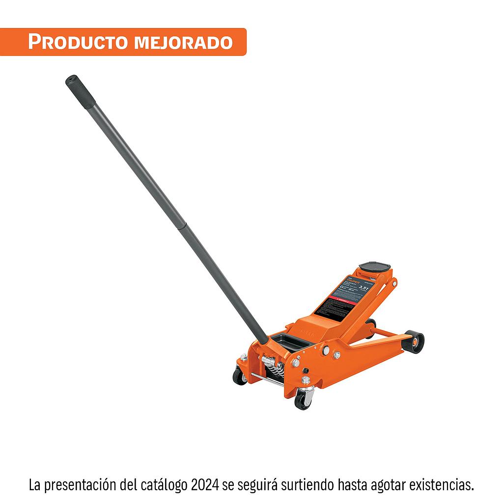 GATO HIDRAULICO PROFESIONAL DE PATIN 3.5T ELEVACION RAPIDA