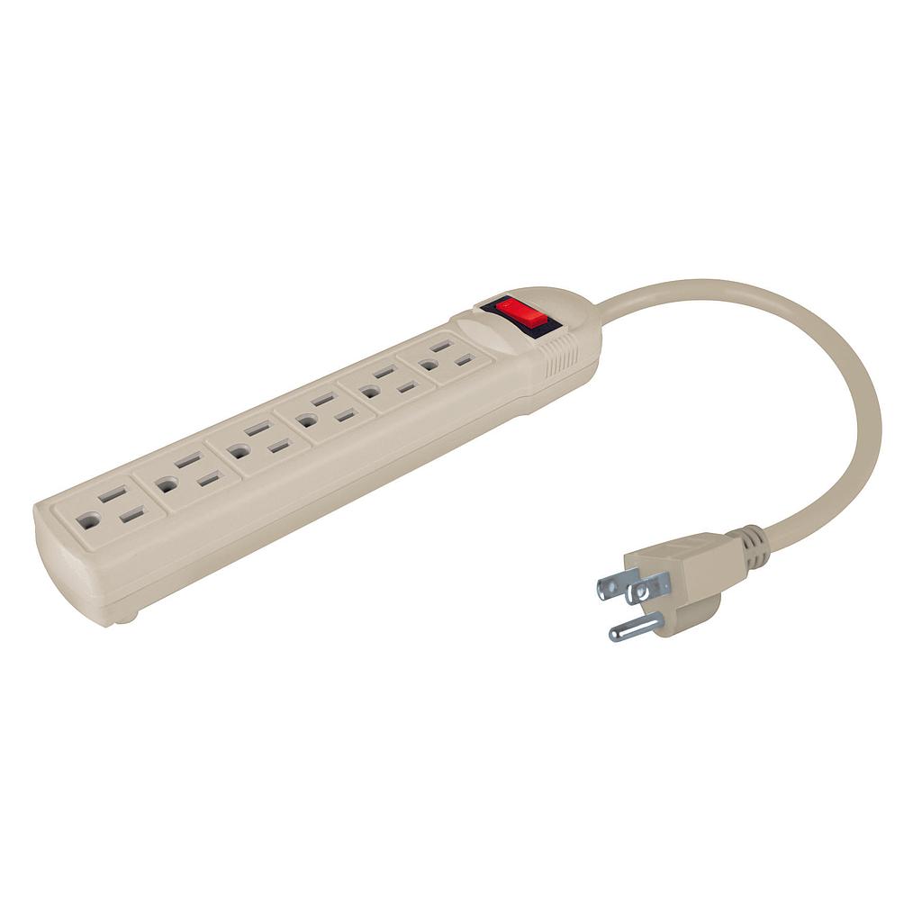 BARRA MULTICONTACTO 6 ENTRADAS CABLE 20 cm 14 AWG