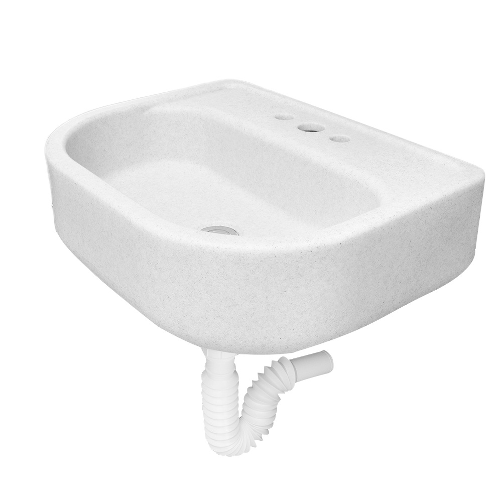 LAVABO COLOR POLIGRANITO CON KIT DE INSTALACION Y CESPOL ANTIOLORES