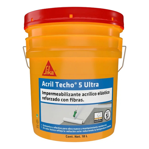 ACRIL TECHO 5 ULTRA BLANCO CUBETA 18 LITROS