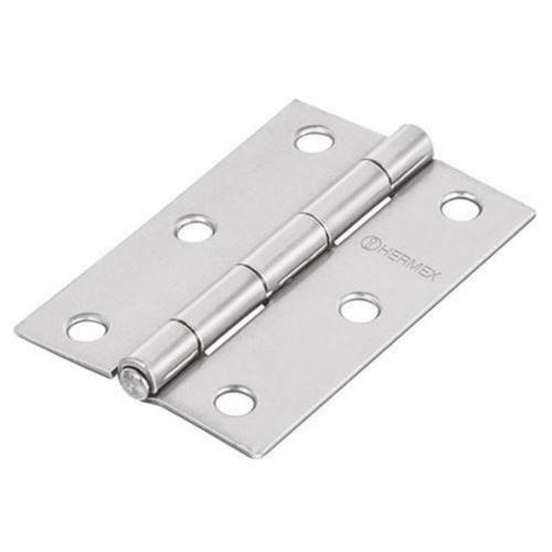 BISAGRA RECTANGULAR DE 1-1/2" ACERO PULIDO HERMEX