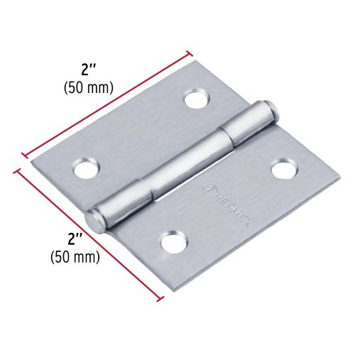 BISAGRA CUADRADA DE 2" SATINADO CABEZA PLANA HERMEX