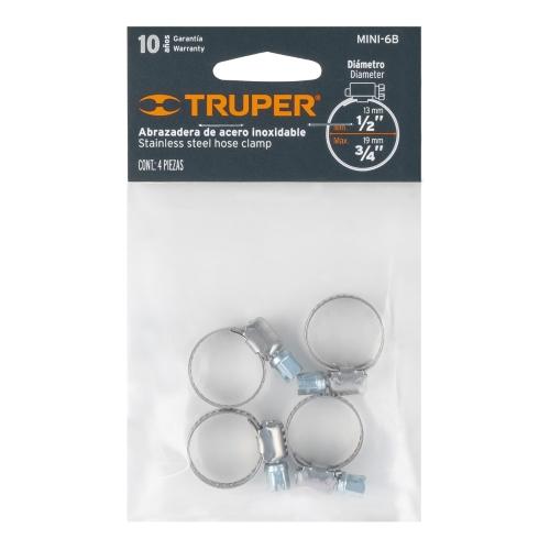 BLISTER 4 PZA ABRAZADERA INOX 1/2-3/4