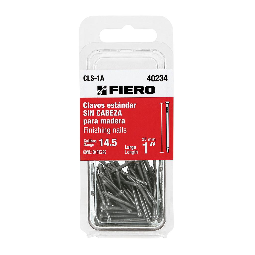 BLISTER CON 90 CLAVOS ESTANDAR DE 1" SIN CABEZA FIERO