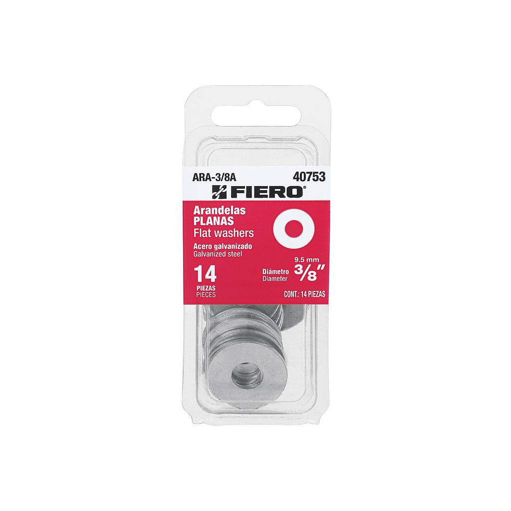 BLISTER CON 14 ARANDELAS PLANAS DE 3/8" FIERO
