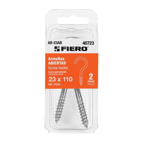BLISTER CON 2 ARMELLAS ABIERTAS DE 23 X 110 FIERO