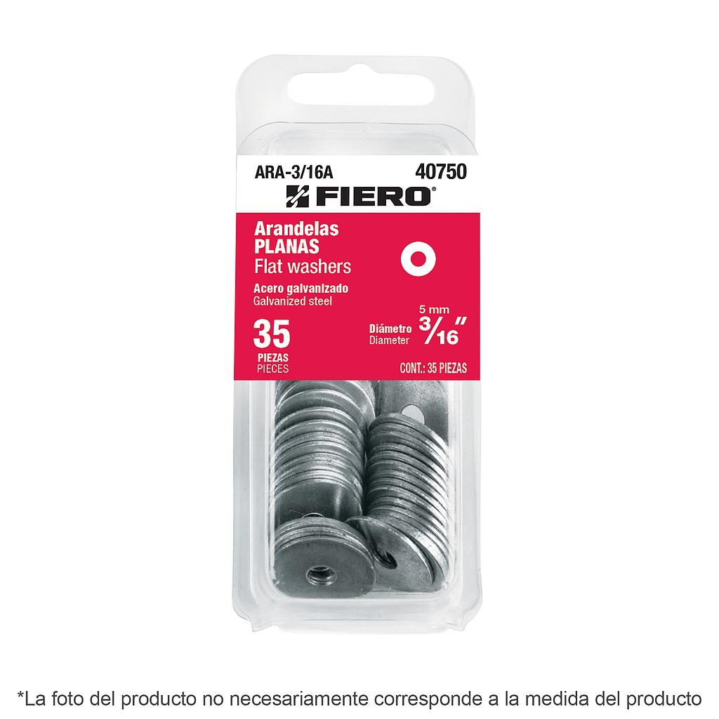 BLISTER CON 25 ARANDELAS PLANAS DE 5/16" FIERO