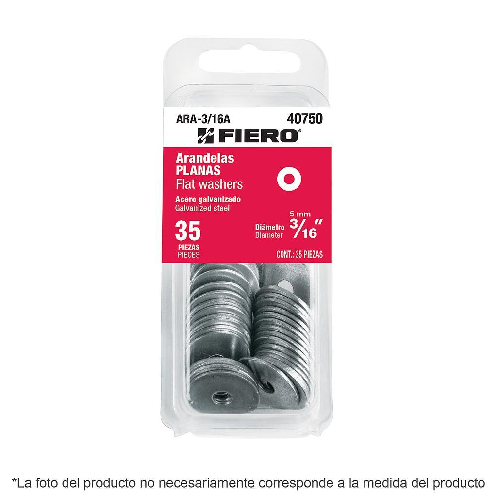 BLISTER CON 6 ARANDELAS PLANAS DE 1/2" FIERO