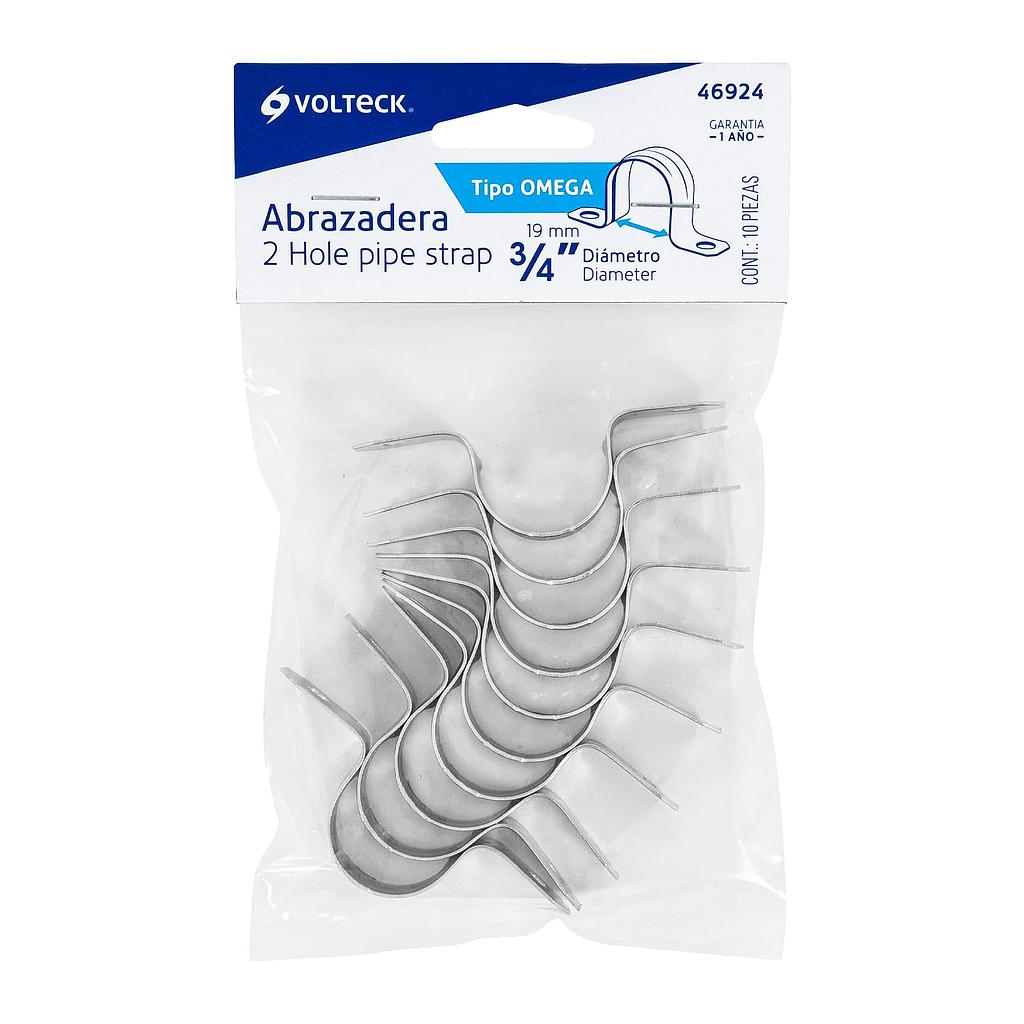 BOLSA 10 ABRAZADERA TIPO UÑA 3/4 VOLTEC