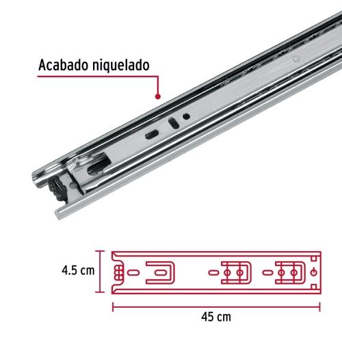 BOLSA CON 2 CORREDERAS EXTENSIN 45 CM PARA CAJN ANCHO 4.5 CM