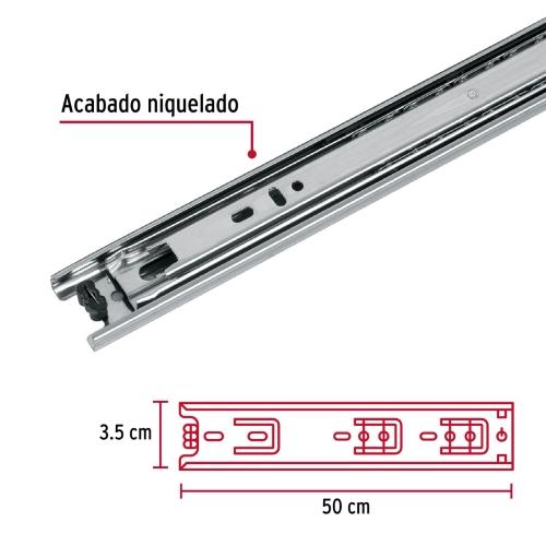 BOLSA CON 2 CORREDERAS EXTENSIN 50 CM PARA CAJN ANCHO 3.5 CM