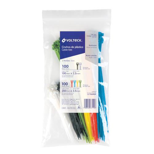 BOLSA C/200 CINCHOS COLORES SURTIDOS VOL