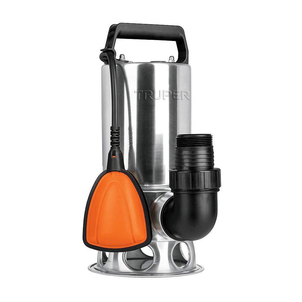 BOMBA SUMERGIBLE ACERO INOXIDABLE 1-1/2 HP PARA AGUA SUCIA TRUPER