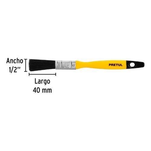 BROCHA USO GENERAL DE 1/2" CON MANGO DE PLÁSTICO  PRETUL