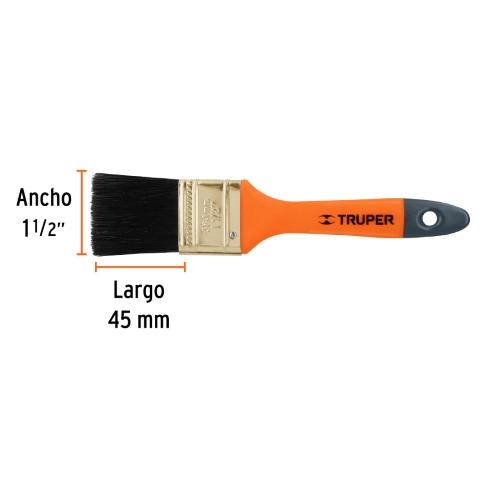 BROCHA PROFESIONAL DE 1-1/2" CON MANGO DE PLASTICO TRUPER