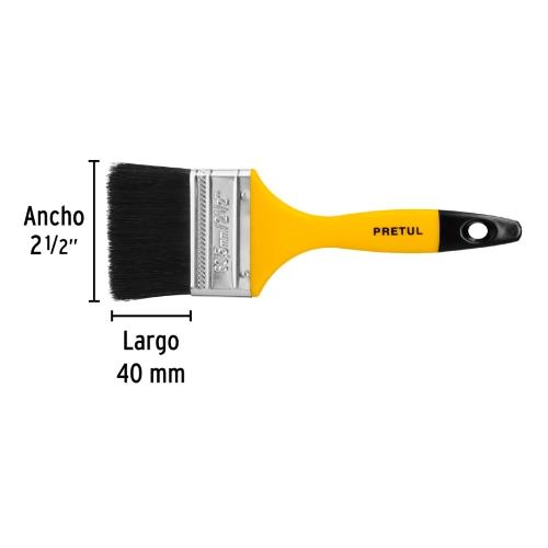 BROCHA USO GENERAL DE 2-1/2" CON MANGO DE PLÁSTICO  PRETUL