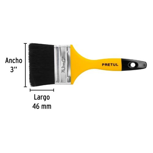 BROCHA USO GENERAL DE 3" CON MANGO DE PLÁSTICO  PRETUL
