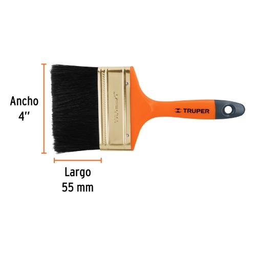 BROCHA PROFESIONAL DE 4" CON MANGO DE PLASTICO TRUPER