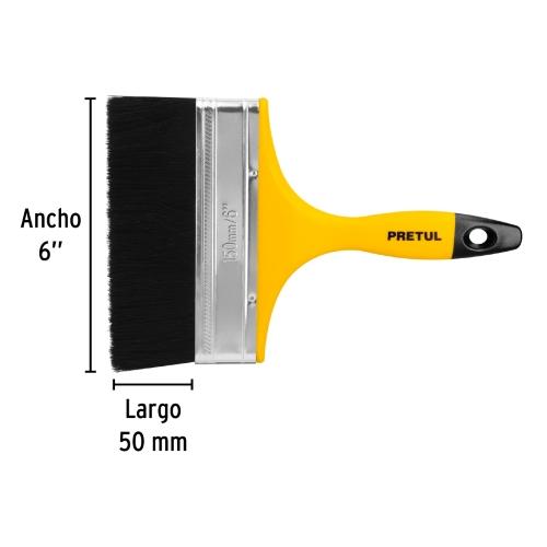 BROCHA USO GENERAL DE 6" CON MANGO DE PLÁSTICO  PRETUL