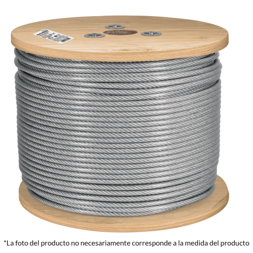 CABLE FLEXIBLE 1/8 ACERO 7X19 RECUBIERTO PVC, METRO FIERO