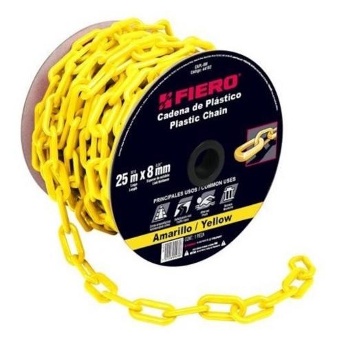 CADENA DE PLASTICO 8MM 5/16 AMARILLA FIERO (25MT)